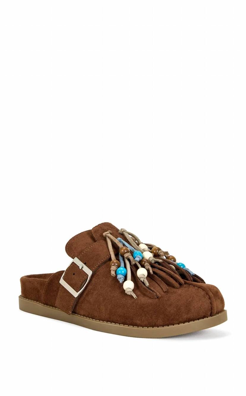 NEW AZALEA WANG women's harper mule shoes in brown
